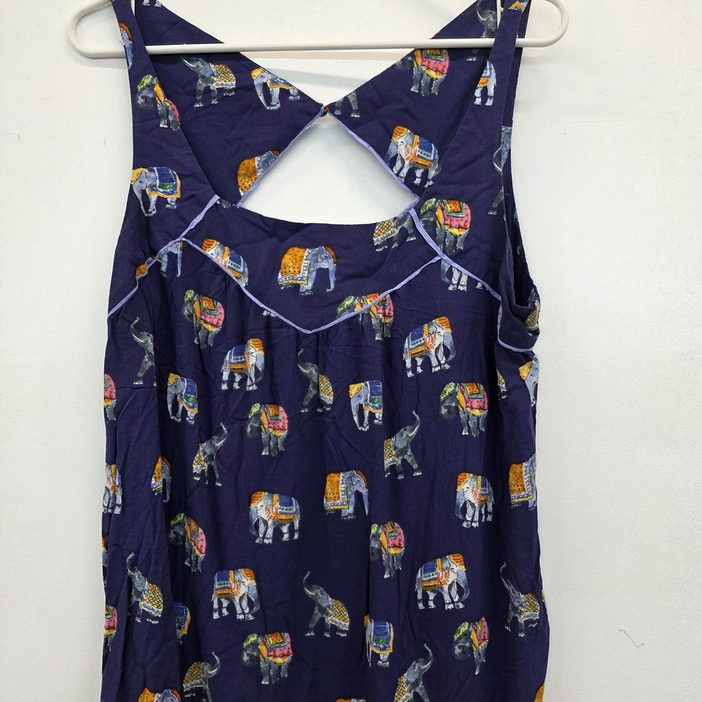 Maeve Navy Elephant Print Top